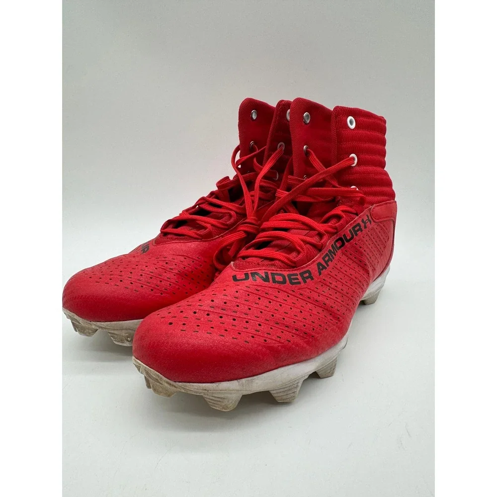 Under Armour Highlight MC Football Cleats Men's Size 12 Red High Top